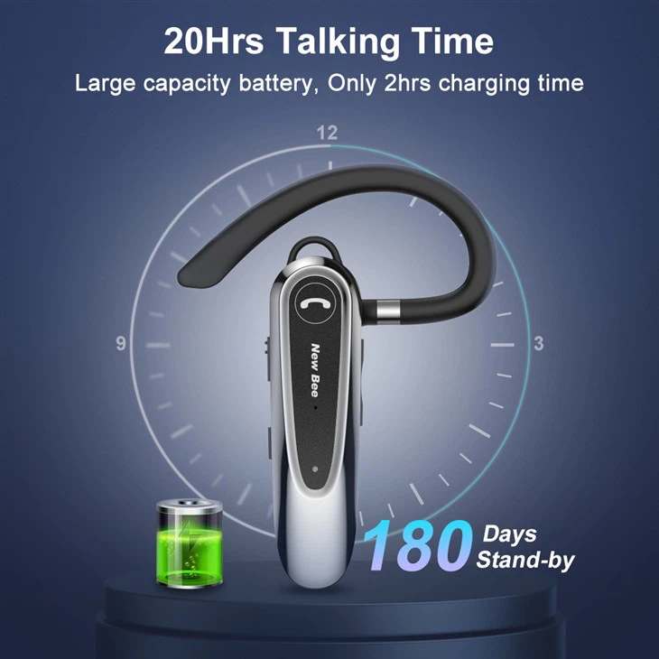 Bluetooth 5.0 Single Ear Business Headset For Phone